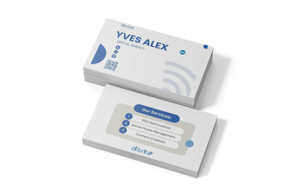 Business Cards Mockup, Stacked